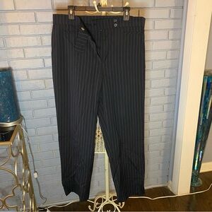 Worthington Women's Black Pinstripe Trousers